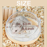 Meow&Woof Hamster Sand Bath Container, Large Sandbox Toilet Gerbil Batheoom, Tiny Chinchilla Dust Bathtub Sand Bath Box for Hamster Cage Accessories 6.5 Inch - Blue