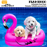 KUCDBUN Dog Pool Float, Funny 6-in-1 Inflatable Dog Floats for Pool, Pet Floatie Raft for Small Dogs, Puppy and Doggies, Pink Flamingo