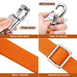 MIYABALA Cross Ties for Horse,Heavy Duty Nylon Trailer Tie with Strong Panic Snap and Bull Snap,Adjustable Length from 45.2" to 78.7",Professional Horse Supplies（Orange）