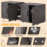 GAOMON Litter Box Enclosure with Double Room,Cat Hidden Litter Box Enclosure Furniture for 2 Cats with Double Room, 55”L x 17.7”W x 22.5”H Cat House,Wooden Enclosed Cat Litter Box Furniture,Walnut