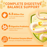Probiotics for Dogs - 6 Digestive Probiotics & 6 Enzymes for Itchy Skin,Digestion & Gut Support,Helps Diarrhea, Yeast Infection, Upset Stomach,Allergies & Immune System Support-150 Chews