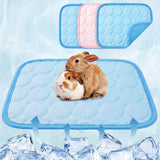 Jetec 3 Pcs Bunny Guinea Pig Cooling Mat Rabbit Cool Pad Pet Cooling Bed Small Animal Sleeping Pads for Indoor Hamster Squirrel Hedgehog Chinchilla (Pink)