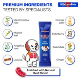 Dry & Wet Kennel Cough Medicine for Dogs and Cats: Effective Supplement for Sneezing, Allergies, and Runny Nose – Lickable Dog Cough Medicine for Breathing Care – 10 Sticks x 5 g