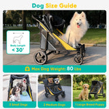 Petbobi Dog Stroller for Large Medium Dogs up to 80 lbs, Dual Entry