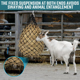 MIYABALA Hay Net for Horses,36 Inch Length Slow Feed Hay Net, Premium PE Material Hay Bags for Horses Goats Sheep, Easy to Hang with Steel Quick Links