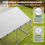 20x10 FT Extra Large & Heavy Duty Dog Kennel Run - Outdoor Metal Enclosure with Lockable Door and Waterproof Cover for Big Dogs