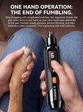 Torque X +30% Power Professional Dog Nail Grinder - Ultra-Quiet 30dB Dog Nail Trimmers, Powerful 7-Speed 16,000 RPM Motor (20k Force), Dual LED Lights, 12H+ Runtime, 3 Diamond Bits & Dust Cap