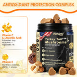 Petnanny Turkey Tail Mushroom Chews for dogs, Natural Herbal Mushroom Supplement with Turkey Tail, Reishi & Matsutake, Immune Support for Lumps & Bumps, Joint Comfort & Digestive Health,Chicken Flavor