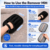 NVNAN 3 PCS Pet Hair Removal Glove and Pet Hair Remover