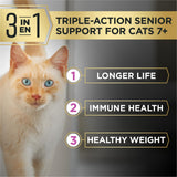 Purina Pro Plan AdvantEDGE Senior Support Plus Adult 7 Plus Chicken and Rice Formula Dry Cat Food - 3 lb. Bag