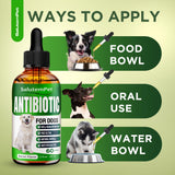 Natural Antibiotics for Dogs and Puppies | Antibiotics for Dogs of All Ages | Herbal Ingredients | Helps with Allergies and UTIs | for Balanced Digestion | Joint Care | Bacon Taste | 2 Oz