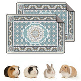 BUMUBI 2 Pack Washable Guinea Pig Cage Liner, 24" x 36" Reusable Waterproof Guinea Pig Cage Liners, Anti-Slip & Leakproof Small Animal Bedding for Guinea Pig, Rabbit, Hamster, Chinchilla