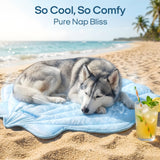 Vagascape Dog Cooling Mat, Washable Pet Cooling Mat, 35" x 33" Thick & Durable Large Cooling Mat for Dogs, Portable Foldable Premium Cooling Pad for Indoor, Outdoor, Travel, Camping, Patio and Beach