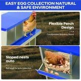 GarveeLife Chicken Nesting Box, 10 Compartments Nesting Box for Chickens, Two-Tier Galvanized Steel Chicken Egg Laying Box with Large Vented Holes Wall Mounting for Easy Egg Collection