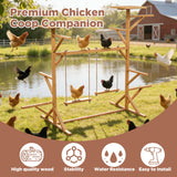 SHIYISHOPPIN Large Chicken Roosting Bars with 2 Swings, Wooden Chicken Perch for Coop, Let Chickens Run, Play & Stay Healthy, Ideal for Backyard Coops & Farms, Fits 8-12 Chickens