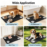 Cat Food Mat 24"x16" Pet Feeding Mats Absorbent Dog Eating Mat for Food and Water,Easy Clean Dog Mats Puppy Supplies Accessories Floor Protection
