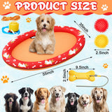 Gemscream 55 x 35'' Inflatable Dog Pool Float Set, Large Dog Float Raft up to 100lbs with Fetch Chew Toy and 2 Squeaky Balls for Summer, with Air Pump & 5ft Woven Ribbon, Outdoor Training, Swim & Play