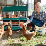 Garvee Chicken Nesting Boxes, 6 Hole Metal Chicken Laying Box with Removable Trays for Chicken Coop, Green