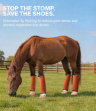 HackFond Breathable Mesh Horse Fly Boots - Equine Fly Leg Wraps for Insect & Scratch Protection, Comfortable Horse Leg Guards for Pasture, Trail Riding & Daily Use Set of 4 Bright Orange Medium