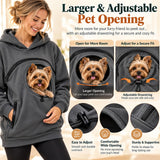 AAMMZZ Hoodie with Dog Pouch, Larger Adjustable Opening for Small Dogs (Orange,Large)