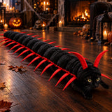 Centipede Cat Costume, 50'' 3D Halloween Pet Cosplay Outfit for Cats (Red)