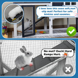 FunXplore Bunny Hutch Indoor Outdoor Rabbit Cage Chicken Coop Animal House with Wire Floor Above Pull-Out Tray, Chew-Resistant Ramp & Entrance, Openable Waterproof Roof & UV-Resistant Roof