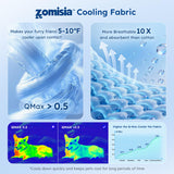 ZOMISIA Premium Cooling Blanket for Large Dogs - Q-MAX>0.5 Cold Breathable Washable Pet Mat, Travel Soft Dog Summer Essentials, Grey, 40"x50"