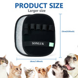 sonluk 2PCS Pet Hair Removal Glove for Dogs&Cats,Upgraded 5-Finger Electrostatic Pet Hair Remover,Reusable Magic Brush Pet Hair Removal Tool for Laundry,Carpets,Sofa Gaps,and Car Seats