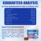 Just Try Coenzyme Q10 Heart Heathy Bites for Dogs - Advanced q10 & Taurine Supplement for Heart Health - Chicken Flavored Chews - Supports Heart Function-10.58oz