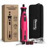 Diamondg Cordless Dog Nail Grinder with Quiet Sound & LED Tip for Large & Small Dogs, 4hrs. Runtime - Electric Dog Nail Trimmer, Heavy Duty Rotary Tool Alternative to Toenail Clippers & Filers