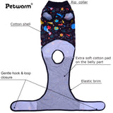 PetWarm Dog Surgery Suit, Dog Surgical Recovery Suit, Satellite, Black, XS