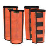 Fly Boots for Horses Set of 4,Extra Tough Mesh Horse Fly Boots with 2 Built-in Metal Supports,Breathable Fly Leggings for Horses with Fleece Trimming and Reflective Webbing (Orange, Medium)