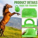 Seenelling 1 Pcs 10 Inch Horse Ball with Handle, Fruit Scented Horse Stall Toy, Anti Burst Slow Rebound Rubber Equine Play Herding Ball for Boredom Relief, Stable Enrichment Interactive (Green)