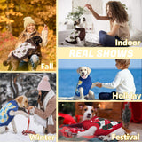 Dog Sweater, Soft Dog Sweaters with Leash Hole for Small Medium Dogs Cats