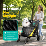 Petbobi Dog Stroller for Large Medium Dogs up to 80 lbs, Dual Entry