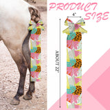 Eccliy 8 Pcs Horse Tail Bag Breathable Guard Stretchy 22" Slip on Horse Care Tail Wrap 2 Strand Closure Straps Grooming Supplies to Keep from Dirt Breakage Rubbing 8 Designs