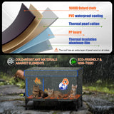 Heated Outdoor Cat House for Winter, 100% Waterproof XXL Shelter (29"x17"x21") with Escape Door & Heating Pad, Insulated for Feral Cats & Small Dogs