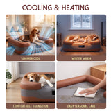 Smart Medium Dog Bed, Cooling Heating Pet Sofa, Summer Winter Comfort