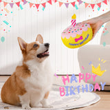 FurtasticFinds Dog Birthday Cake Toy 5.9", Larger Plush Dog Gift with Electronic Music Box, Plays Happy Birthday Song & Puppy Bark Melody, Party Decoration for All Breeds Dogs, Pink