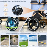 Chihuahua 3-in-1 Foldable Pet Stroller 4-Wheel for Small Dogs, Cerulean