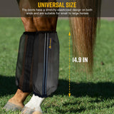 MIYABALA Fly Boots for Horses Set of 4,Universal Size Fine Mesh Horse Fly Boots with Nylon Stays,Fly Leggings for Horses with Fleece Trimming and Reflective Webbing