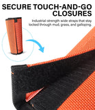 HackFond Breathable Mesh Horse Fly Boots - Equine Fly Leg Wraps for Insect & Scratch Protection, Comfortable Horse Leg Guards for Pasture, Trail Riding & Daily Use Set of 4 Bright Orange Medium