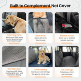 4Knines Back Seat Extender for Dogs Hard Bottom w/EZ Door Guard Black XL