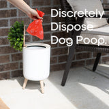 Earth & Mango Small Outdoor Trash Can with Lid - Dog Poop Trash Can Outside - Plant Styled Outdoor Garbage Can - 1.8 Gallon - Throw Away Pet Waste Discreetly