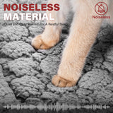 Mora Pets Self Warming Cat Bed Self Heating Pet Pad with Bolster and Foam Washable Removable Cover Non Slip Thermal Sherpa Fabric Pet Mat Grey 20 Inch