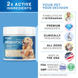 Gargeer Daily Probiotics & Prebiotics for Dogs. Supports Healthy Digestion, Gut Flora & Proper Immune System. for All Dog Breeds & Ages, 60 Delicious Duck Flavored Soft Chews. Made in the USA. Enjoy!