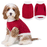 PELUKOA Dog Sweater, Knitted Christmas Dog Sweater for Small Medium Dogs