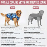 LUCOLOVE Dog Cooling Vest - 2-Layer Cooling with Soft Microfiber Fabric - Lightweight, Adjustable and Comfortable - UV Protection for Small to Large Dogs - Relief in Hot Weather (Blue, Large)