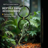 2PCS Snake Climbing Rings for Ball Python - Enrichment Toys for Corn Snake - Reptiletank Cage Decor Habitat Accessories | Terrarium, Bearded Dragon, Chameleon, Iguana, Gecko, Lizard, Parrot