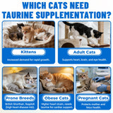Just Try 6.35 oz Cat Taurine Bites - Taurine for Cats with L-Carnitine, Omega 3 and Vitamins - Supports Immune, Heart and Eyes Health Cat Supplements 300 Bites